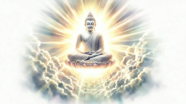 Spiritual sanctuary tranquil buddha artwork and digital illustration for enlightenment