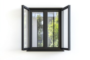 Contemporary window design on clean white background