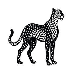 vector illustration of a leopard