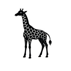 Naklejka premium giraffe silhouette vector