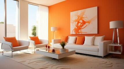 stylish orange carpet