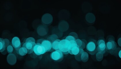 Teal Bokeh Lights: Abstract Nighttime Sparkle