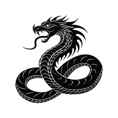 Obraz premium black and white snake