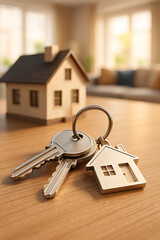 House Keys on Contract – Real Estate Ownership and Property Sale Concept