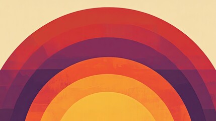 Obraz premium Abstract warm-toned concentric arches design