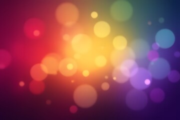 Glowing bokeh lights on a colorful blurred background for holiday decoration