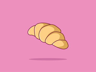 Croissant Flat Icon. Pixel Perfect. For Mobile and Web.