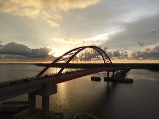 The Beauty of the Iconic Bridge at Dusk