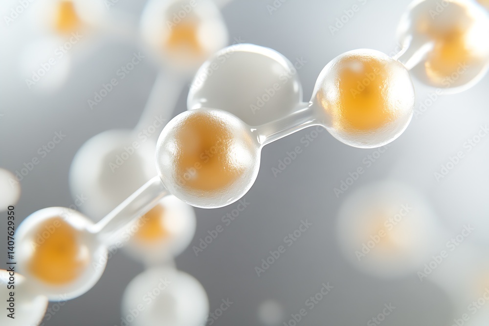 Poster intricate detailed shot of molecules showcasing atoms and connections in a modern scientific format 