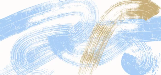 Gordijnen abstract background design, composition with waves, loops, strokes and splashes, grungy © Kirsten Hinte