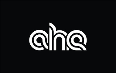 Obraz premium AHE Creative Unique Modern Letter Logo Design. Stylized logo featuring a unique letter design, presenting abstract minimalist aesthetics and modern appeal.