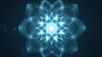 Obraz premium Abstract Light Blue Floral Mandala