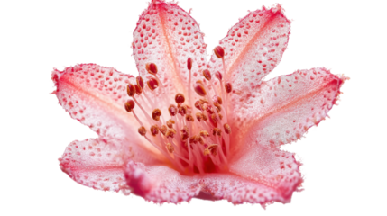 pink lily isolated on white background