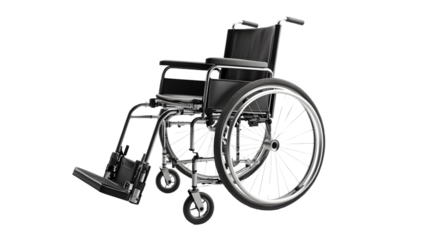 Professional Wheelchair Isolated on White Background for Medical Concepts and Accessibility Design