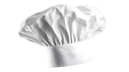 Professional White Chef Hat Isolated on White Background for Culinary Designs