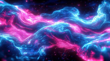 Fototapeta premium Vivid colorful abstract background with swirling patterns in vibrant shades of pink and blue : Generative AI