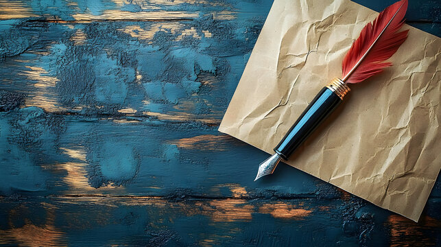 national pen pal day background concept, with copy space