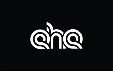 EHE Creative Unique Modern Letter Logo Design. Stylized logo featuring a unique letter design, presenting abstract minimalist aesthetics and modern appeal.