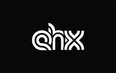 EHX Creative Unique Modern Letter Logo Design. Stylized logo featuring a unique letter design, presenting abstract minimalist aesthetics and modern appeal.