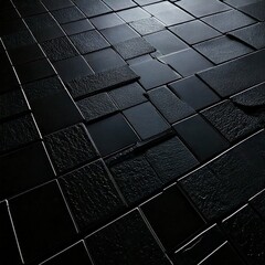 マットな質感の黒タイルを全面に描いた背景
