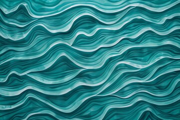 Fototapeta premium Smooth Flowing Lines Create an Abstract Turquoise Background