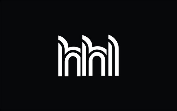 HHL Creative Unique Modern Letter Logo Design. Stylized logo featuring a unique letter design, presenting abstract minimalist aesthetics and modern appeal.