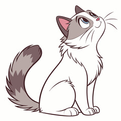 vector illustration of a cat silhouette 