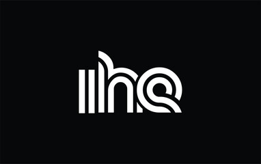 IHE Creative Unique Modern Letter Logo Design. Stylized logo featuring a unique letter design, presenting abstract minimalist aesthetics and modern appeal.