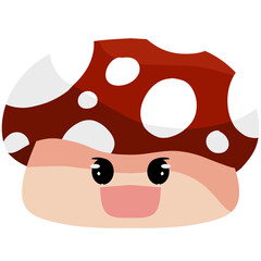 Happy Mushroom Character