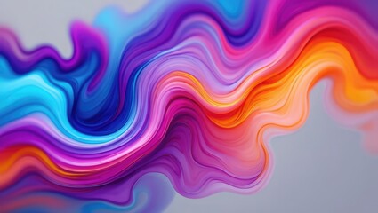 Fototapeta premium Vibrant swirling colors create a mesmerizing abstract pattern reflecting light in a captivating design perfect for modern digital art enthusiasts Generative AI