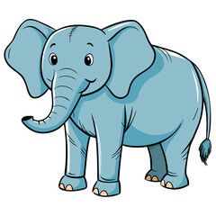 Fototapeta premium Adorable Cartoon Elephant Illustration for Childrens Book