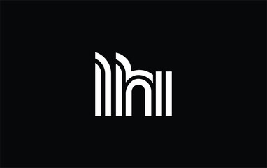 LHI Creative Unique Modern Letter Logo Design. Stylized logo featuring a unique letter design, presenting abstract minimalist aesthetics and modern appeal.