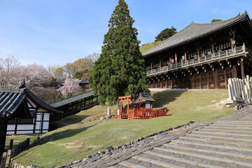 A scene of Nigatsu-do Hall in the precincts of Todai-ji Temple in Nara City in Nara Pref.