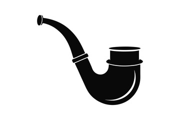 Smoking pipe icon silhouette vector illustration