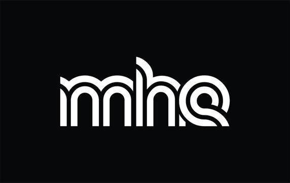 MHE Creative Unique Modern Letter Logo Design. Stylized logo featuring a unique letter design, presenting abstract minimalist aesthetics and modern appeal.