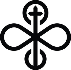 Leviathan Cross Silhouette Vector