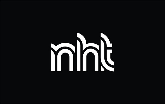NHT Creative Unique Modern Letter Logo Design. Stylized logo featuring a unique letter design, presenting abstract minimalist aesthetics and modern appeal.