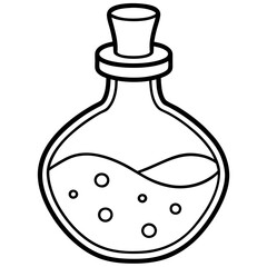 Romantic Potion Bottle Minimalist Line Art