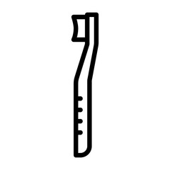 toothbrush outline icon. brush black line illustration.