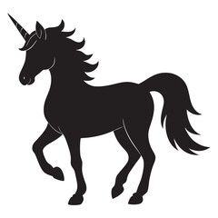 Obraz premium silhouette unicorn vector