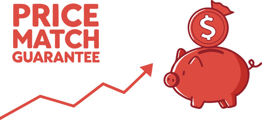 Pink piggy bank icon showing money savings graph