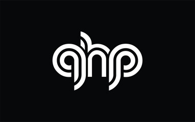 QHP Creative Unique Modern Letter Logo Design. Stylized logo featuring a unique letter design, presenting abstract minimalist aesthetics and modern appeal.