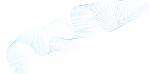 Smooth wave abstract vector background layout design.background image with dynamic curves.Abstract blue futuristic blend waves lines technology background and sound wave lines on white background.	