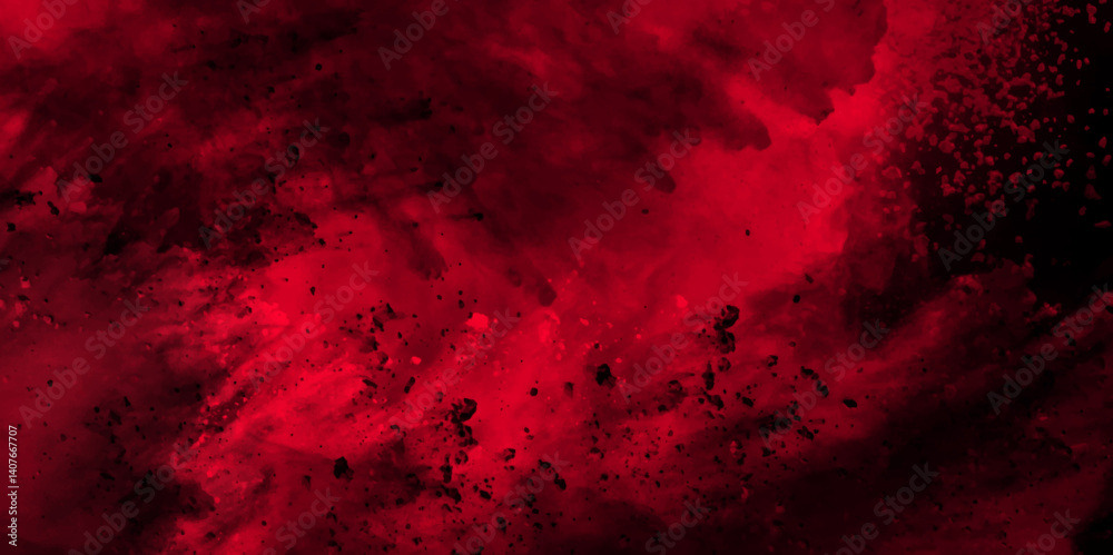 Aufkleber red horror scary background. abstract watercolor red grunge background painting. dirty rustic fire r