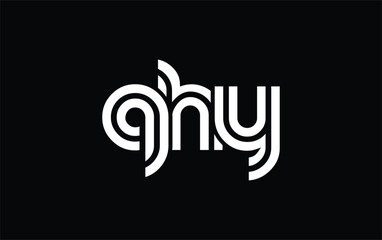 QHY Creative Unique Modern Letter Logo Design. Stylized logo featuring a unique letter design, presenting abstract minimalist aesthetics and modern appeal.