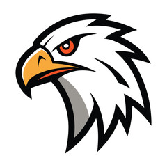 eagle head mascot logo vector art illustration