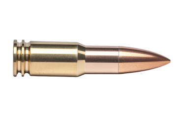 a bullet on a white background