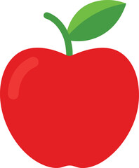 Red apple Vector illustration icon on a transparent Background