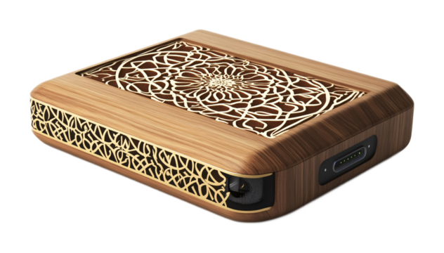 Al-Quran Audio Player for Quranic Recitation - Isolated on White Background