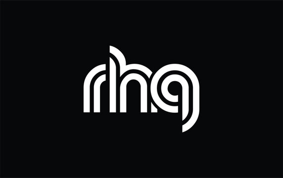 RHQ Creative Unique Modern Letter Logo Design. Stylized logo featuring a unique letter design, presenting abstract minimalist aesthetics and modern appeal.
